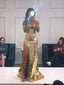 Long Spaghetti Straps Mermaid Slit Prom Dress, Long Prom Dresses