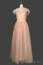 Long Straps A Line Prom Dress Tulle Off Shoulder Prom Dresses