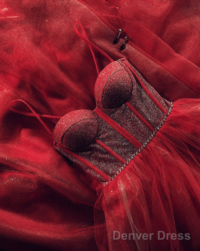 Long Tulle Sparkly Sweetheart Corset Dress Secondary image