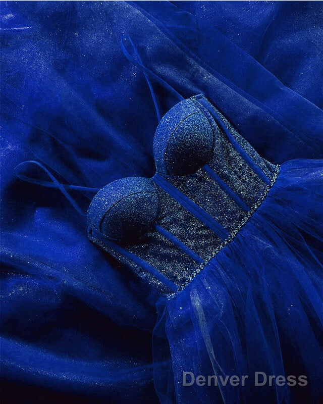 Long Tulle Sparkly Sweetheart Corset Dress