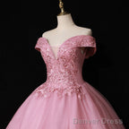 Lovely Ball Gowns Off Shoulder Sweetheart Long Prom Dress, Sweet 16 Prom Dresses