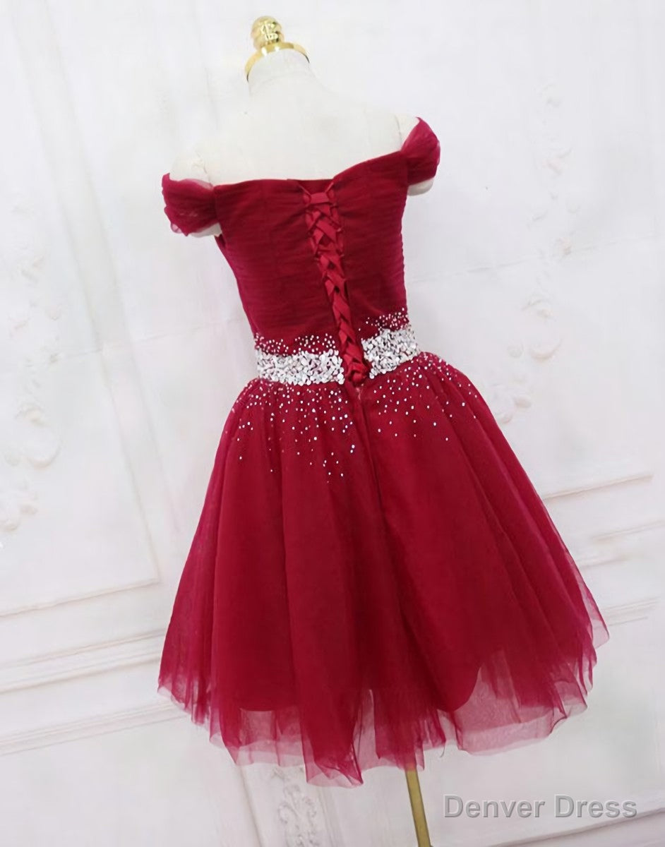Lovely High Quality Prom Dress , Handmade Off Shoulder Homecoming Dresses