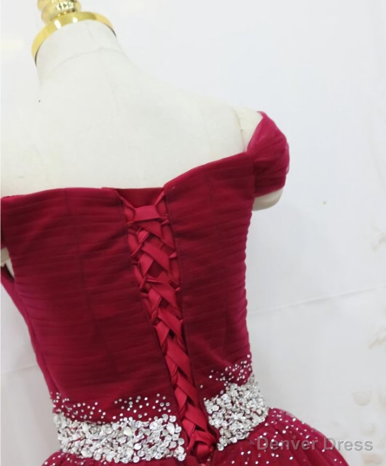 Lovely High Quality Prom Dress , Handmade Off Shoulder Homecoming Dresses