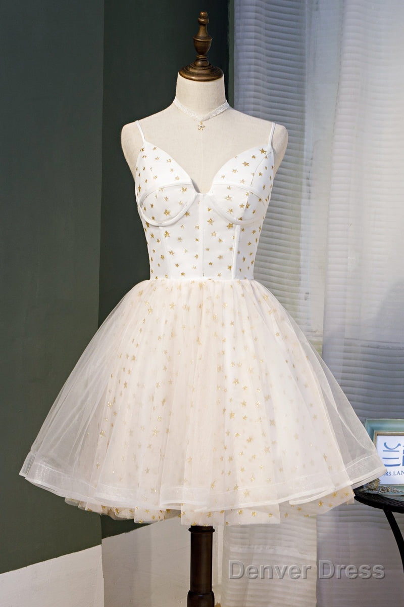 Lovely Ivory Sweetheart Straps Short Homecoming Dress Prom Dress, Short Prom Dresses Secondary image