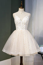 Lovely Ivory Sweetheart Straps Short Homecoming Dress Prom Dress, Short Prom Dresses