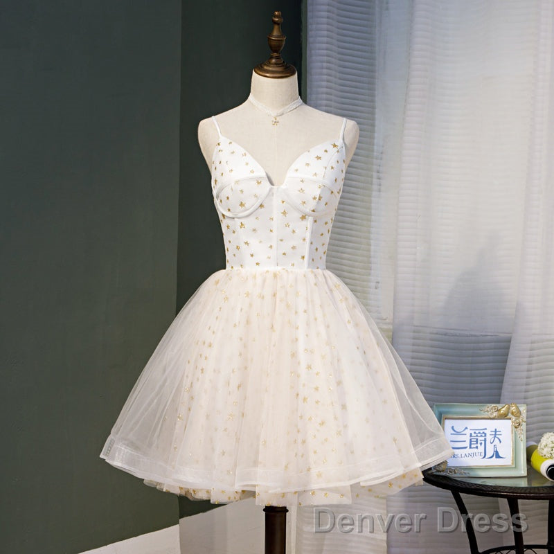 Lovely Ivory Sweetheart Straps Short Homecoming Dress Prom Dress, Short Prom Dresses