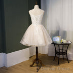 Lovely Ivory Sweetheart Straps Short Homecoming Dress Prom Dress, Short Prom Dresses