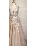 Lovely Lace Embroidery Beaded V Neck Tulle Homecoming Dresses