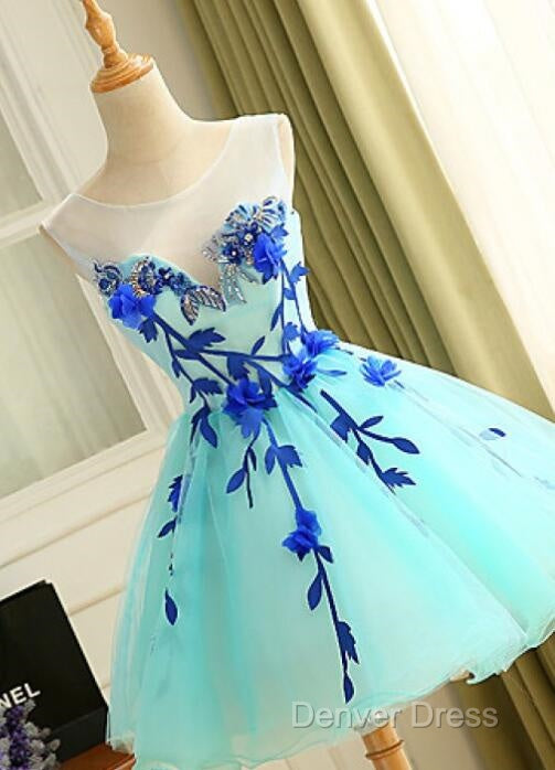 Lovely Light Blue Homecoming Dress, Cute Short Prom Dresses