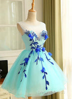 Lovely Light Blue Homecoming Dress, Cute Short Prom Dresses