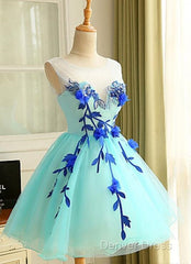 Lovely Light Blue Homecoming Dresses, Cute Short Party Dresses