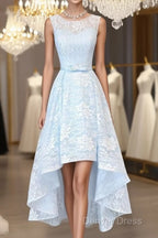 Lovely Light Blue Lace Prom Dress , Blue Prom Dresses