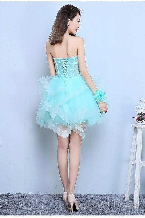 Lovely Mint Green Tulle Short Prom Dress Prom Dress, Cute Short Homecoming Dresses
