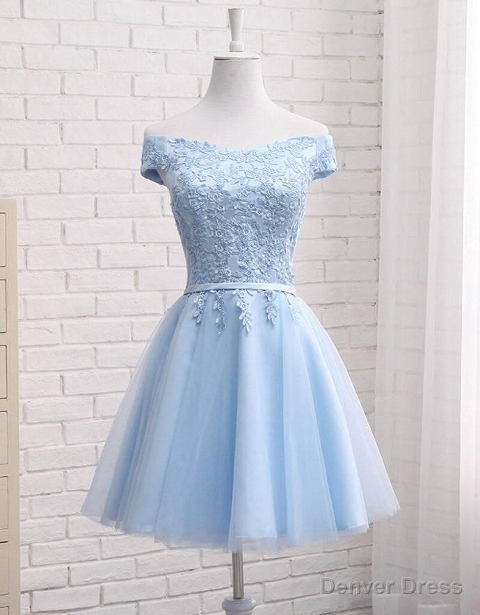Lovely Off Shoulder Short Party Dress, Cute Homecoming Dress Main image