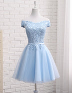Lovely Off Shoulder Short Prom Dress, Cute Homecoming Dresses