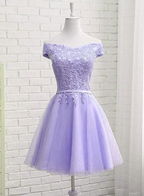 Lovely Off Shoulder Short Prom Dress, Cute Homecoming Dresses