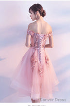 Lovely Pink High Low Prom Dress, Tulle Prom Dress, Homecoming Dresses