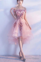 Lovely Pink High Low Prom Dress, Tulle Prom Dress, Homecoming Dresses