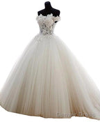 Lovely Tulle Ball Gown Sweetheart Lace Applique Formal Dress, Quinceanera Dresses