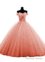 Lovely Tulle Ball Gowns Sweetheart Lace Applique Prom Dress, Quinceanera Dresses