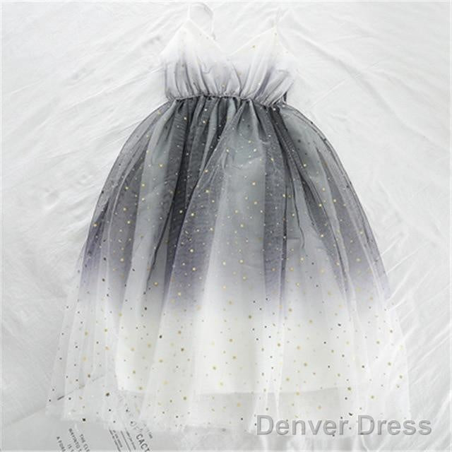 Lovely Tulle Gradient Cute Straps Women Dress, New Fashion Dress