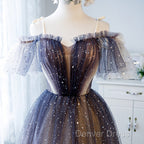 Lovely Tulle Offshoulder Short Prom Dresses, Lace Up Homecoming Dresses