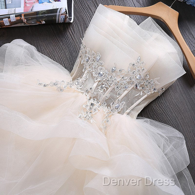 Lovely Tulle Short Party Dresses, Cute Teen Junior Prom Dresses