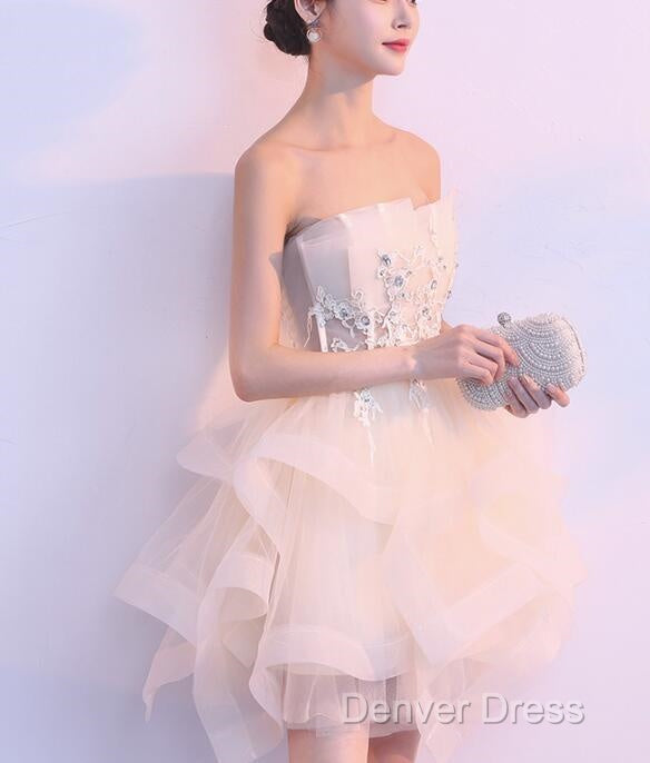 Lovely Tulle Short Party Dresses, Cute Teen Junior Prom Dresses