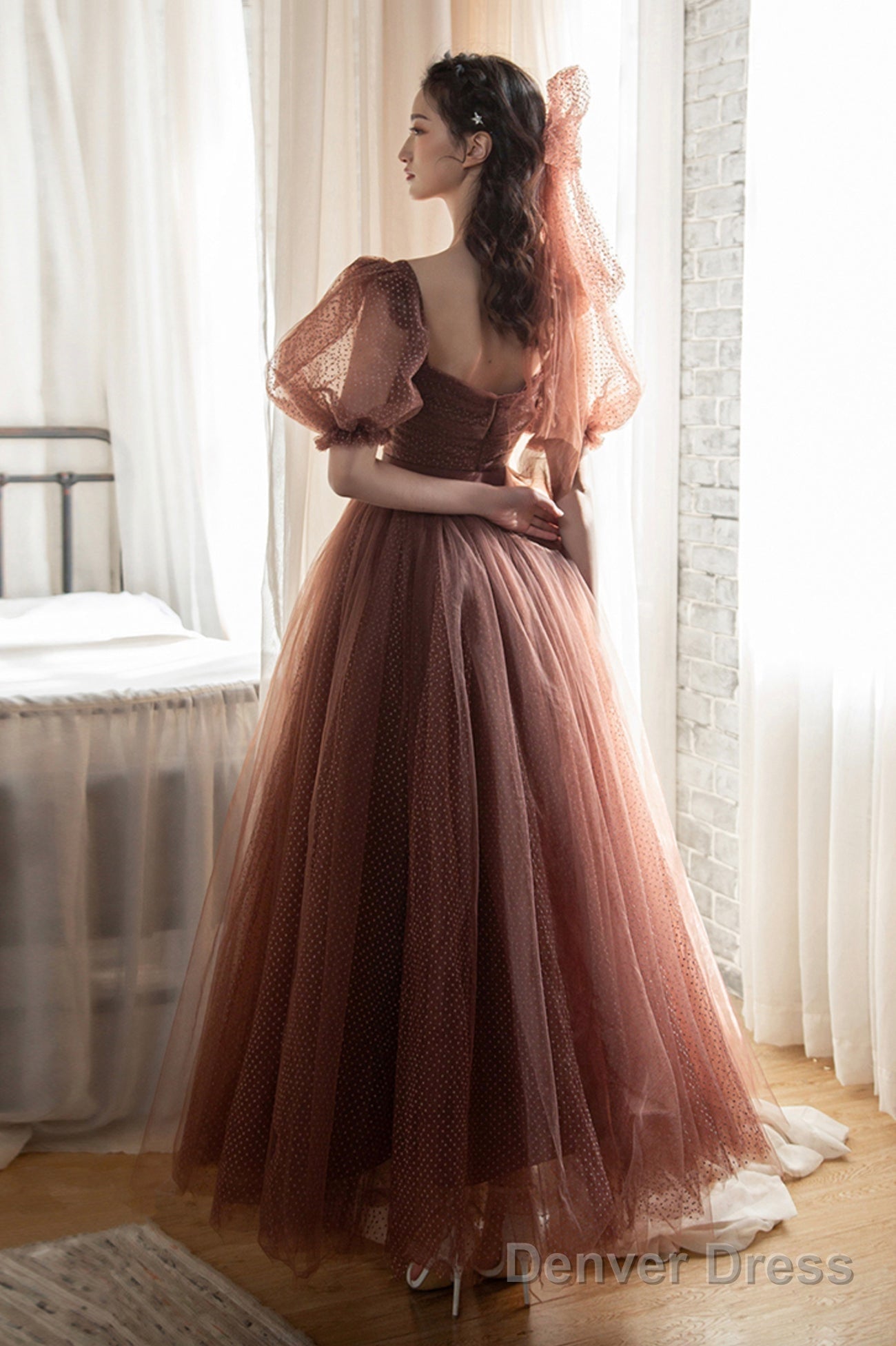 Lovely Tulle Tea Length Graduation Dress, A-Line Party Dress