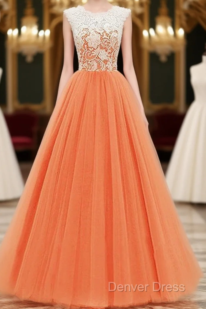 Lovely Tulle With Lace Bodice Prom Dress, New Sweet 16 Dresses