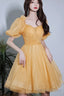 Lovely Yellow Tulle Short Prom Dresss, Yellow Short Homecoming Dress Prom Dresses