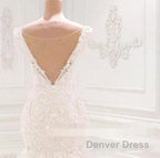 Luxurious Off the Shoulder Mermaid Wedding Dresses New Arrival Lace AppliquesBridal Gown