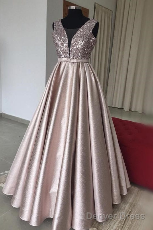 Luxurious Sequins V-Neck Bow Sashes Prom Dresses Ball Gowns Secondary image