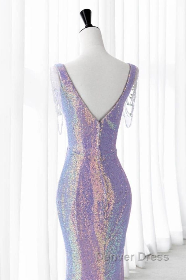 Luxurious Shiny Long Sequin Prom Dresses
