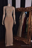 Luxurious Sleeveless Pearls Beading Long Mermaid Prom Dresses