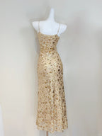 Luxury Gold Mermaid Strapless V-Neck Sequined Long Prom Dresses Evening Dresses