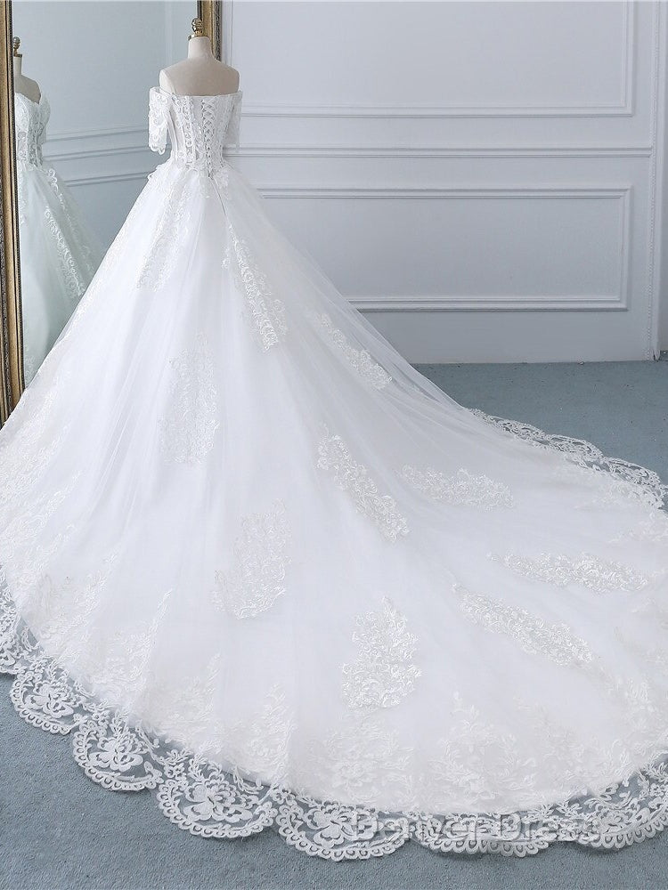 Luxury Lace Vestidos De Novia Ball Gowns Wedding Dress Prom Dresses Long Secondary image