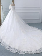 Luxury Lace Vestidos De Novia Ball Gowns Wedding Dress Prom Dresses Long