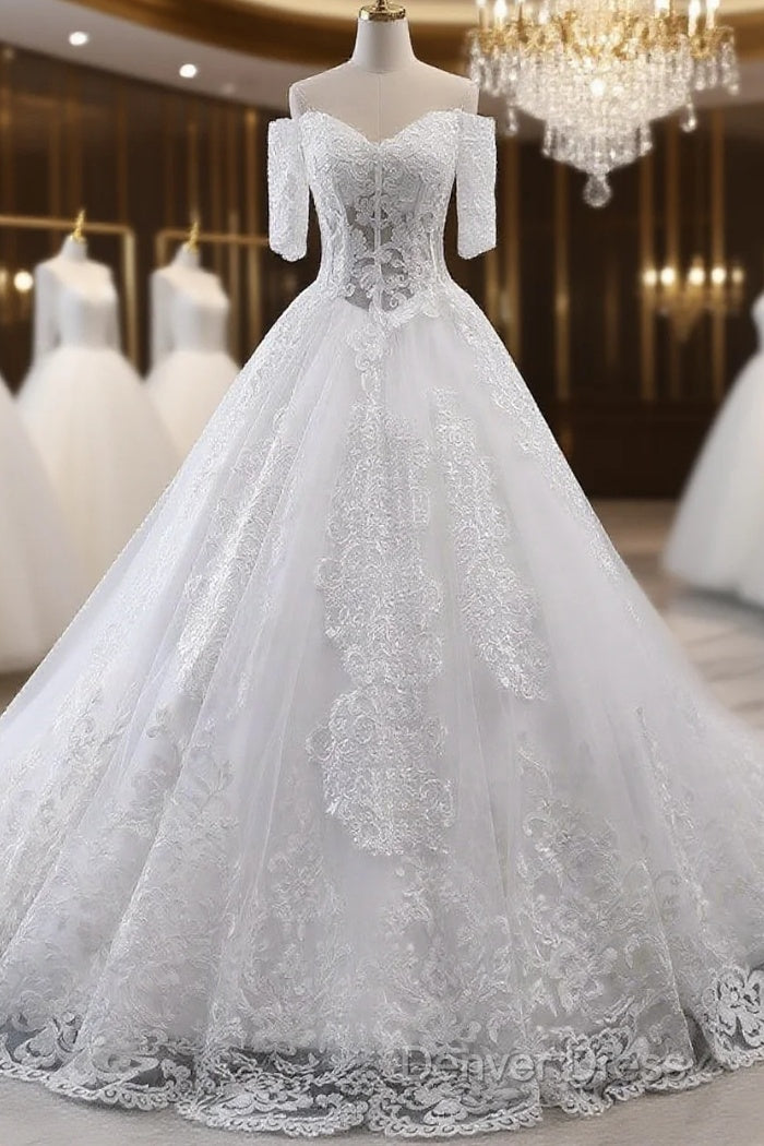 Luxury Lace Vestidos De Novia Ball Gowns Wedding Dress Prom Dresses Long Main image
