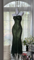 Luxury Purple Mermaid Bead Embroidered Chiffon Long Prom Dress