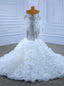 Luxury White Heavy Beading Crystal Wedding Dresses