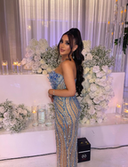 Gorgeous Beaded Slit Prom Dress