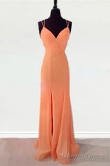 Mermaid Corset Sequin Dresses V Neck Split