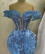 Mermaid Prom Dresses Beaded Prom Gowns