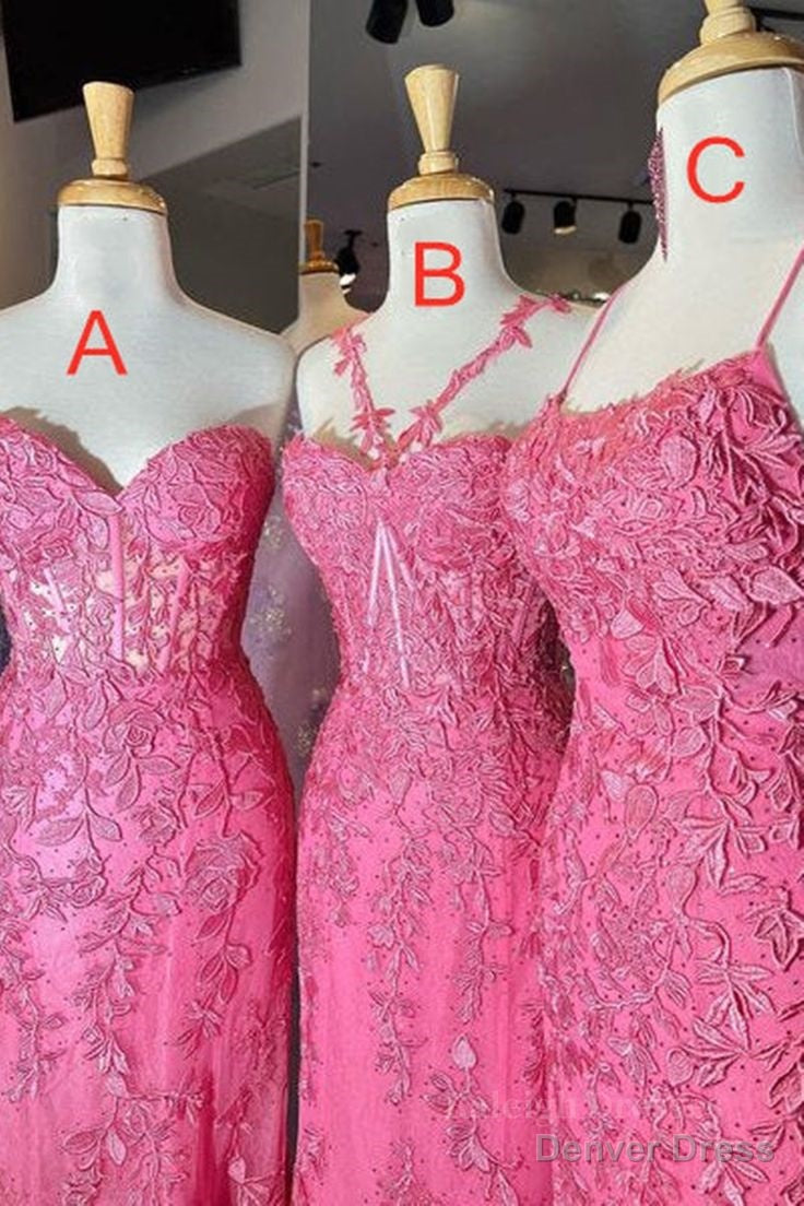 Mermaid Hot Lace Long Prom Dress, Long Hot Prom Graduation Prom Dresses