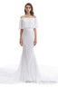 Mermaid Lace Off the Shoulder Wedding Dresses With Train