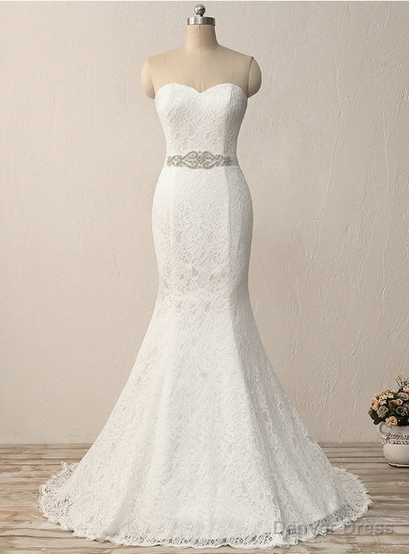 Mermaid Lace Sweetheart Lace Wedding Dresses