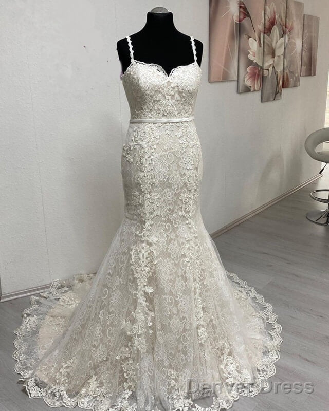 Mermaid Lace Sweetheart Spaghetti Strap Wedding Gown Main image