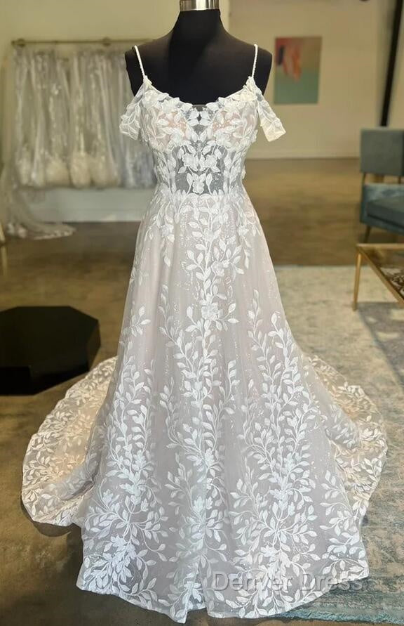 Mermaid Lace Tulle A Line Wedding Dresses With Open Back