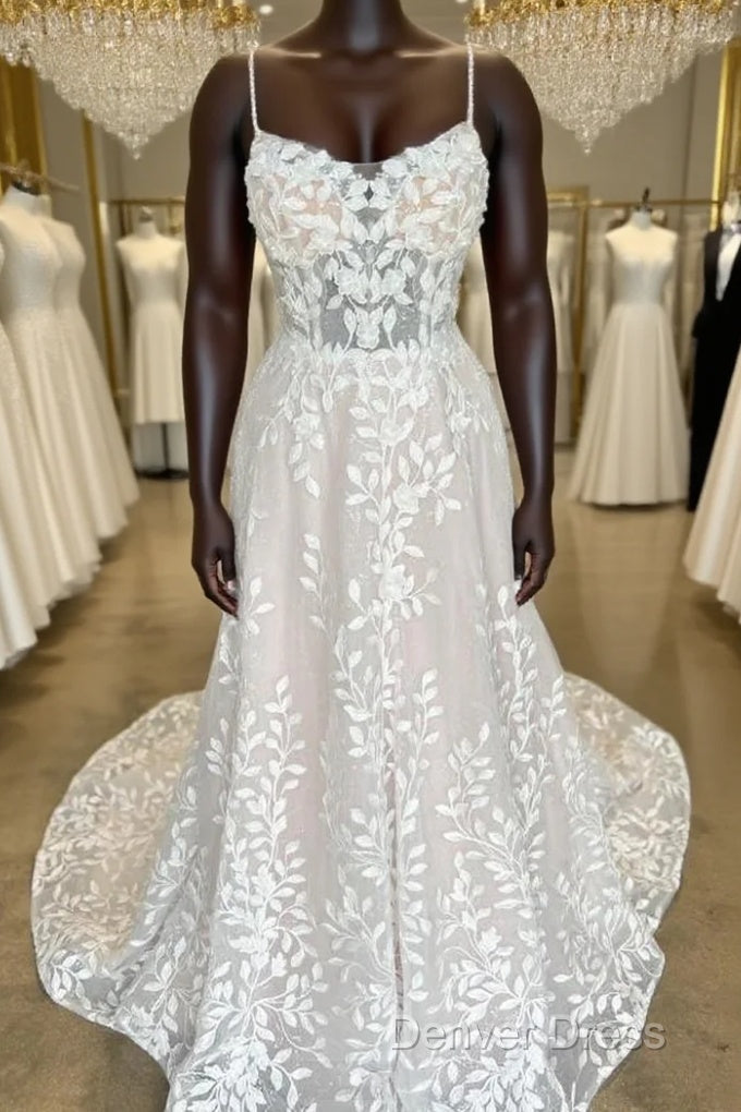 Mermaid Lace/Tulle  A-Line Wedding Dresses With Open Back Main image